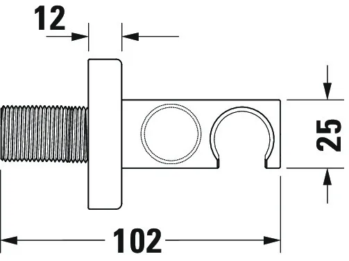 Duravit Wandanschlussbogen Brausen und Zubehör Ersatzteil, Schwarz Matt, Maße 55x102 Eck. Duravit Wandanschlussbogen Brausen und Zubehör Ersatzteil, Schwarz Matt, Maße 55x102 Eck.