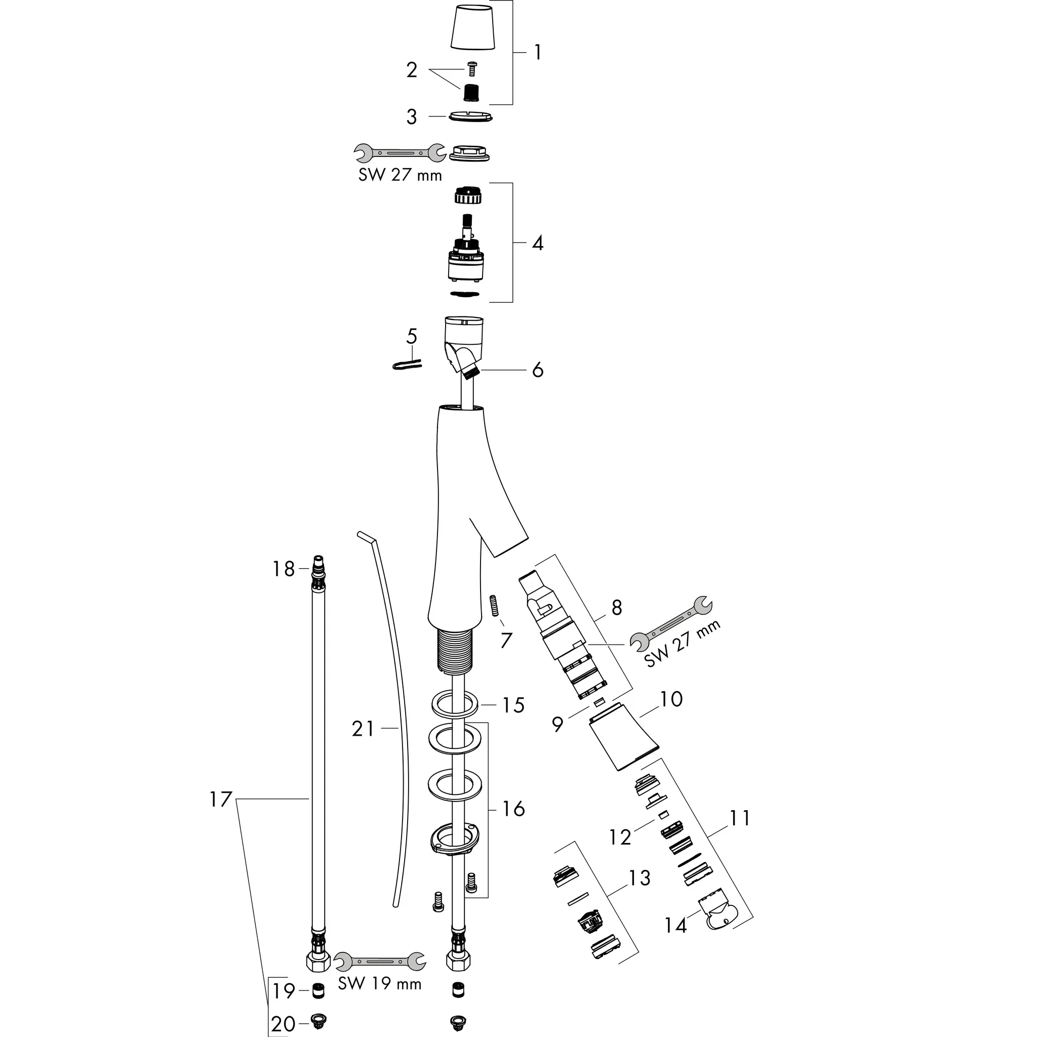 Zweigriff Waschtischarmatur 50 Axor Starck Organic für Handwaschbecken chrom Zweigriff Waschtischarmatur 50 Axor Starck Organic für Handwaschbecken chrom
