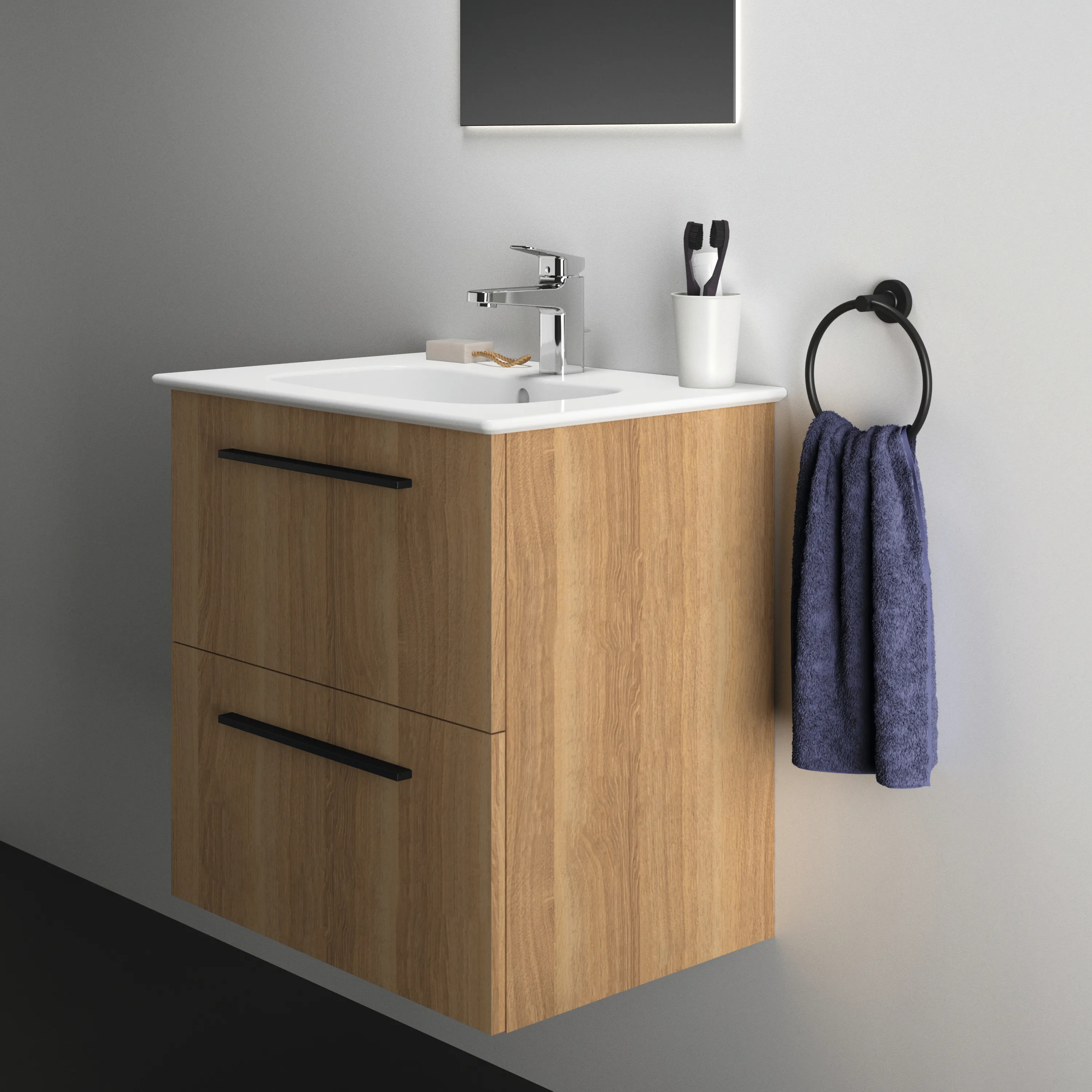 Ideal Standard Waschtischunterschrank „i.lifeA“ 60 × 63 × 44 cm Eiche Natur Ideal Standard Waschtischunterschrank „i.lifeA“ 60 × 63 × 44 cm Eiche Natur