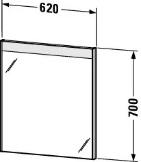 Duravit Spiegel „Brioso“ 62 × 70 cm