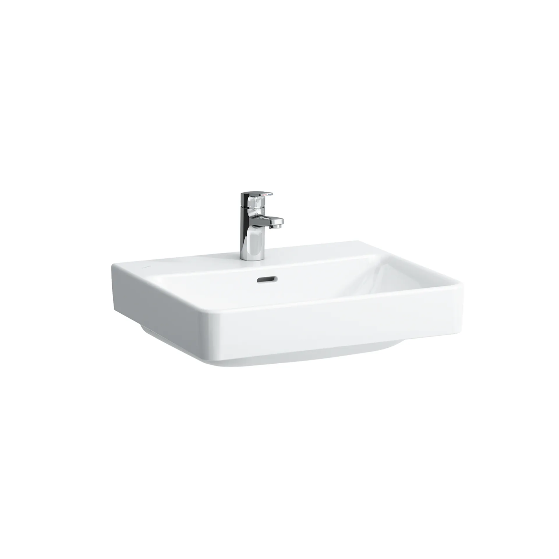 Waschtisch PRO S 465x550x175 1 Hahnloch mit Überlauf weiß