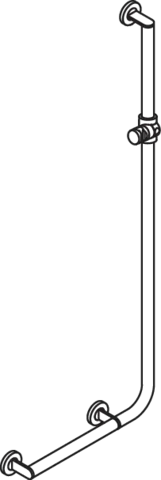 HEWI Haltegriff Ausführung links „System 900“ in Anthrazitgrau HEWI Haltegriff Ausführung links „System 900“ in Anthrazitgrau