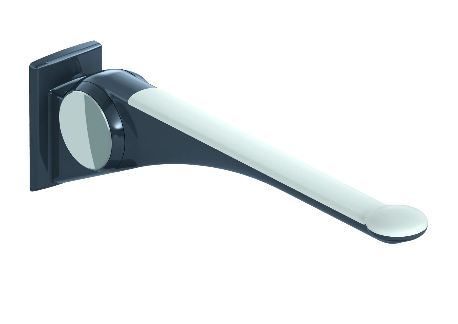HEWI Stützklappgriff Premium LifeSystem, Ausladung 700 mm, Anthrazit glänzend mit Signalweiß mattem Griffpad, Aluminium pulverbeschichtet HEWI Stützklappgriff Premium LifeSystem, Ausladung 700 mm, Anthrazit glänzend mit Signalweiß mattem Griffpad, Aluminium pulverbeschichtet
