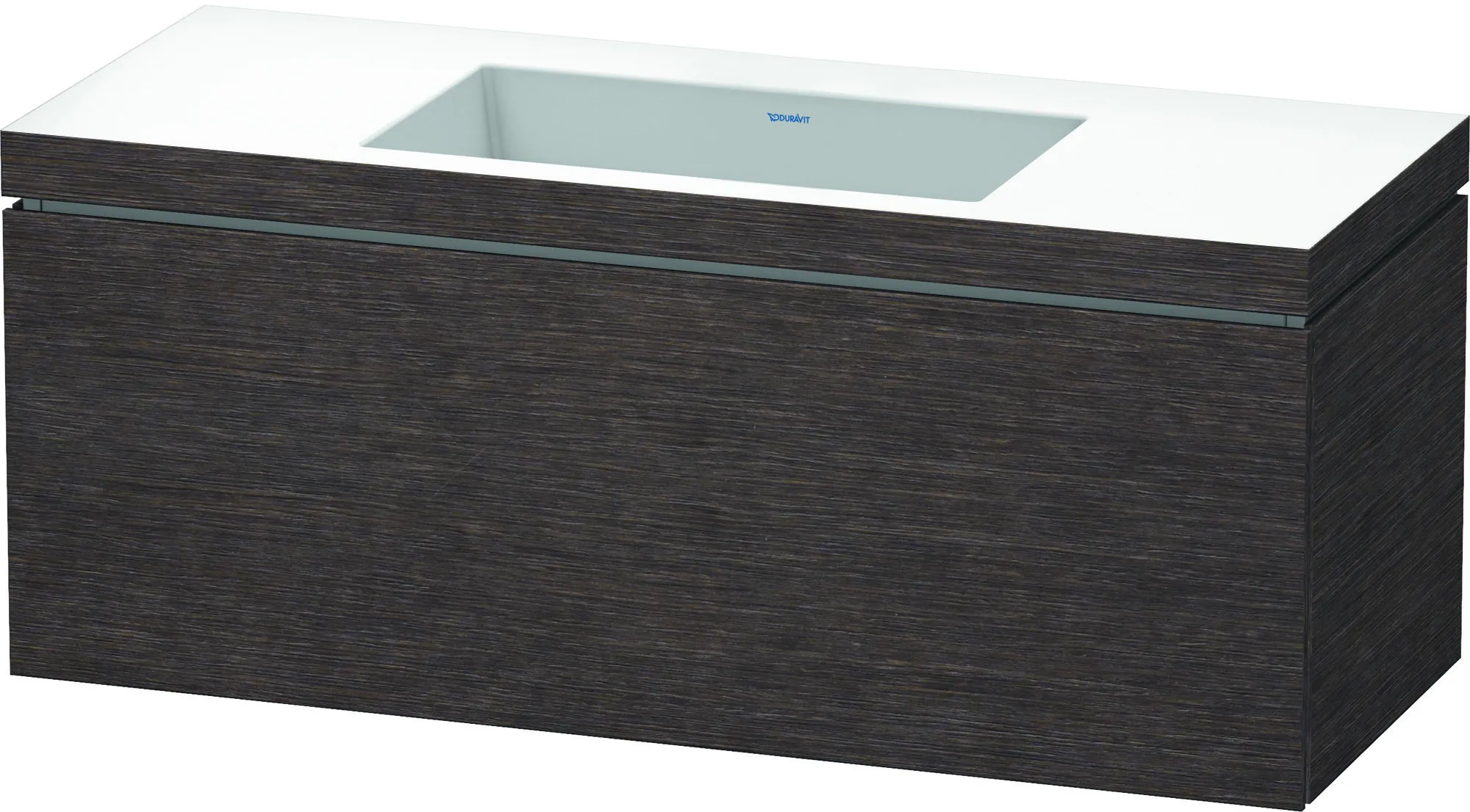 Duravit Möbelset c-shaped Set wandhängend wandhängend „L-Cube“ 120 × 50 × 48 cm Eiche Dunkel gebürstet