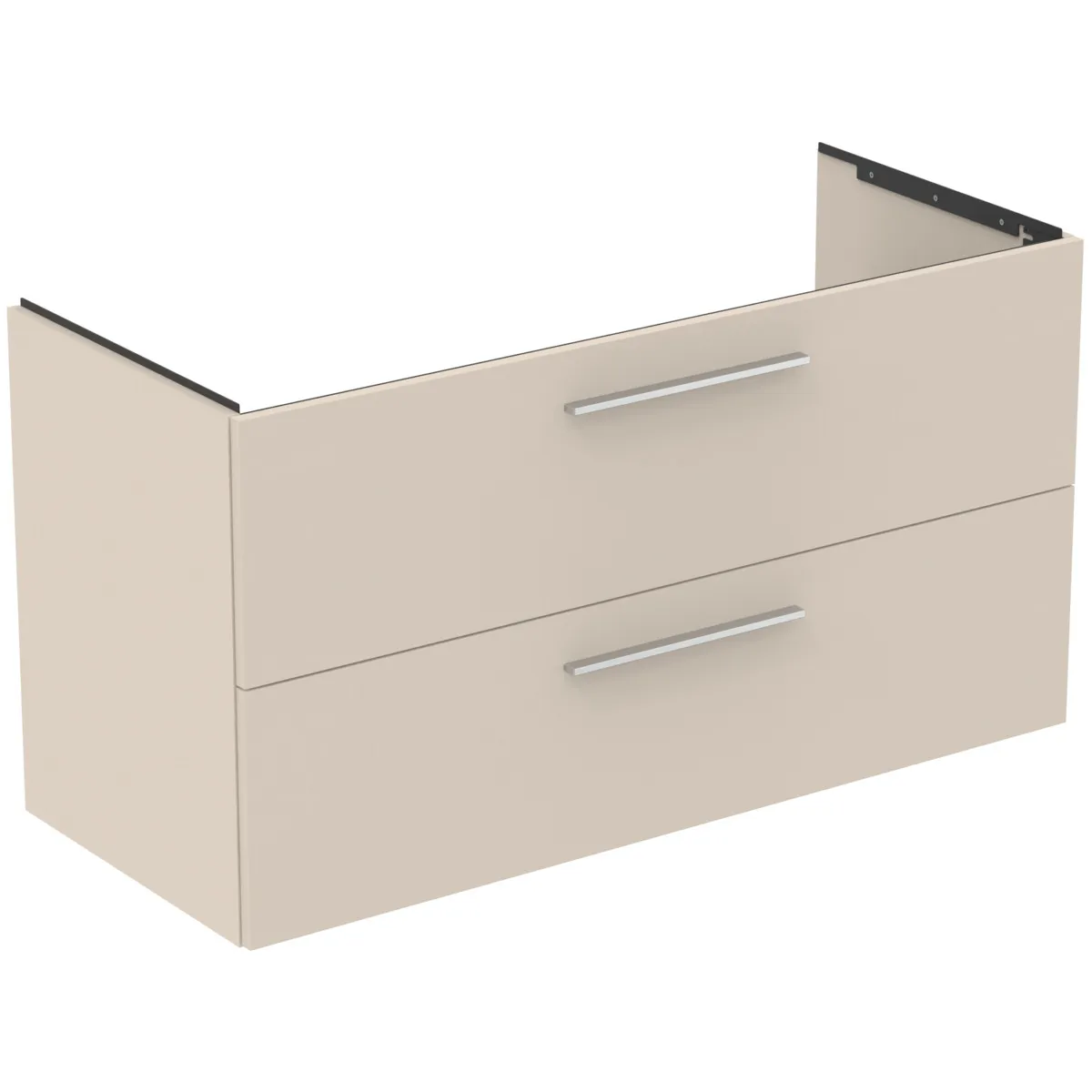 Möbelwaschtischunterschrank i.life B 2 Auszüge Siphonausschnitt auf der rechten Seite 1200x505x630mm Weiß matt Möbelwaschtischunterschrank i.life B 2 Auszüge Siphonausschnitt auf der rechten Seite 1200x505x630mm Weiß matt