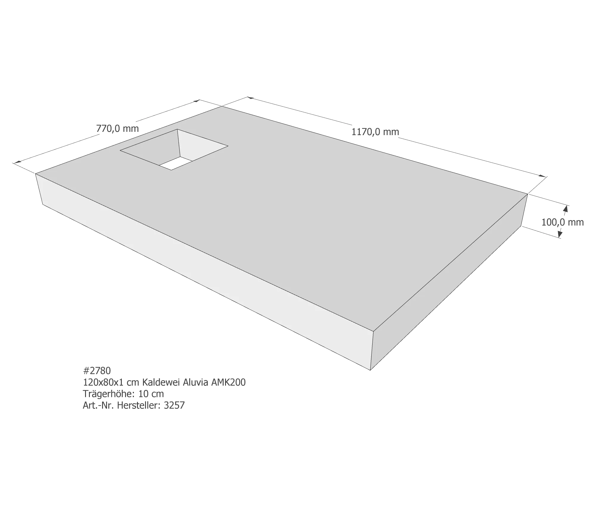 Duschwannenträger passend für Kaldewei 120 × 80 cm Duschwannenträger passend für Kaldewei 120 × 80 cm