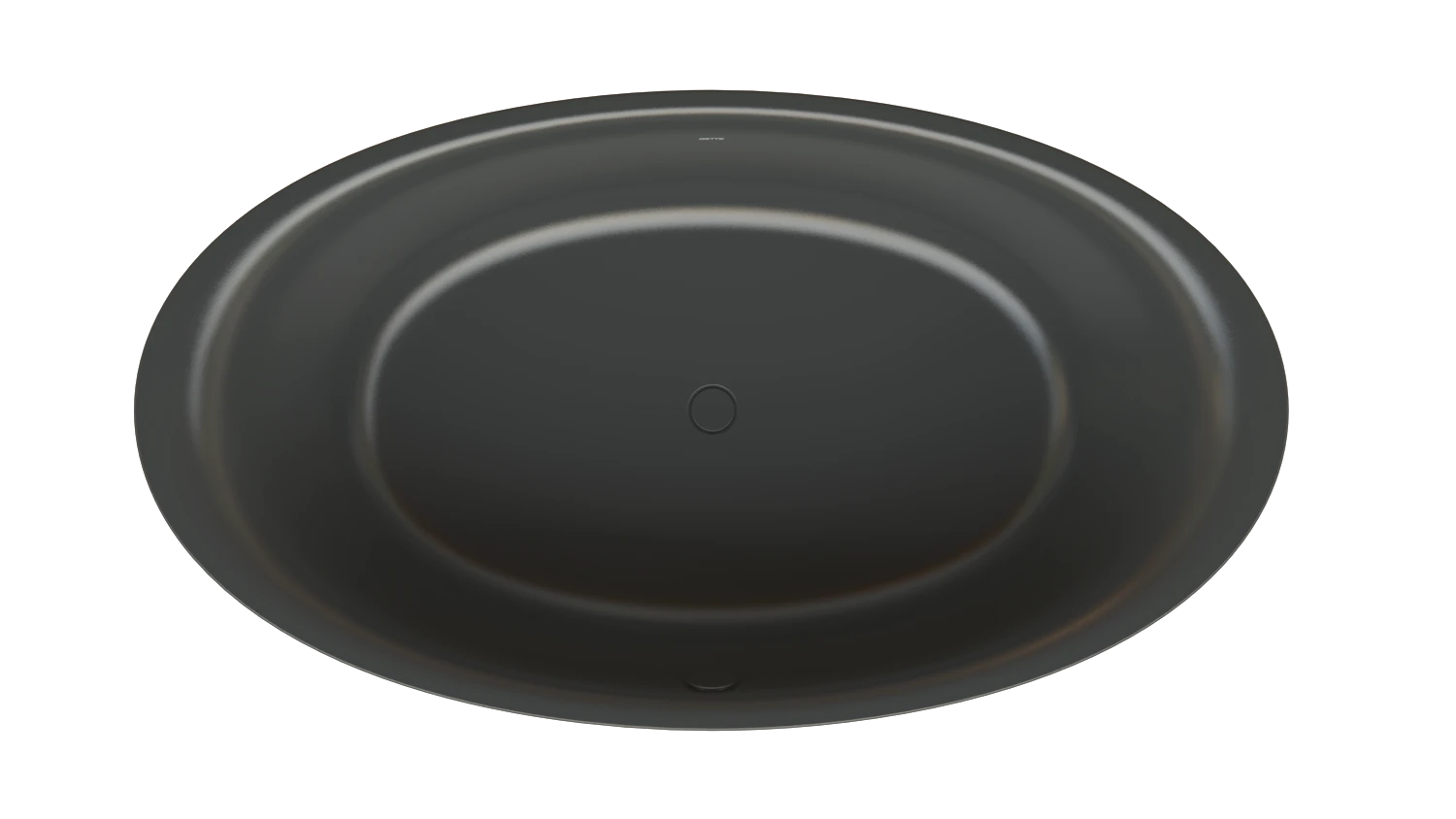 Bette oval Badewanne „BetteEve Oval Silhouette“ 180 × 100 cm in Ebony