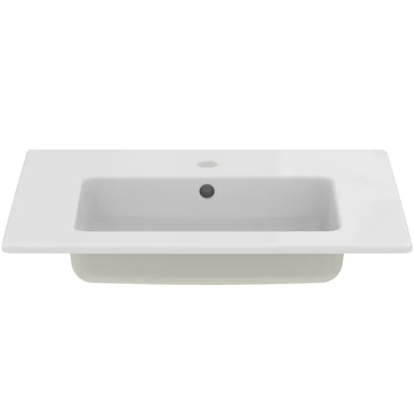 Waschbecken „Eurovit“ 61 × 45 × 14 cm, Hahnlochposition mittig in Weiß