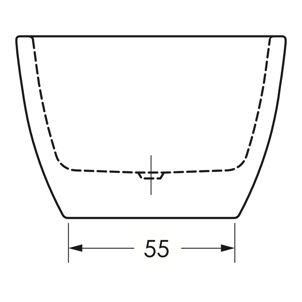 repaBAD Badewanne „Livorno Oval F“ freistehend oval 190 × 90 cm, Mittelablauf in Weiß
