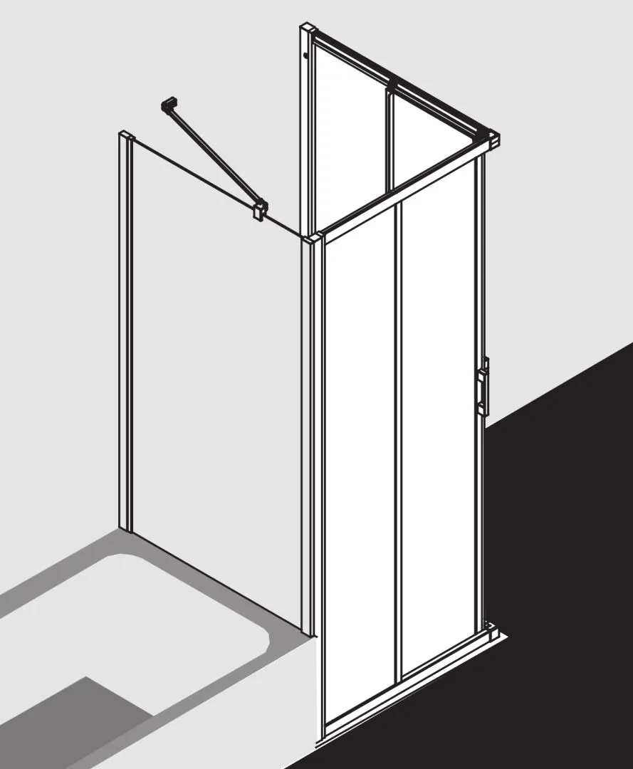 Kermi Duschtür Eckeinstieg 2-teilig (Gleittüren) Halbteil links „LIGA“ 185 cm Glas Klar, Profile Silber Hochglanz, Schiebetür zweiteilig Kermi Duschtür Eckeinstieg 2-teilig (Gleittüren) Halbteil links „LIGA“ 185 cm Glas Klar, Profile Silber Hochglanz, Schiebetür zweiteilig
