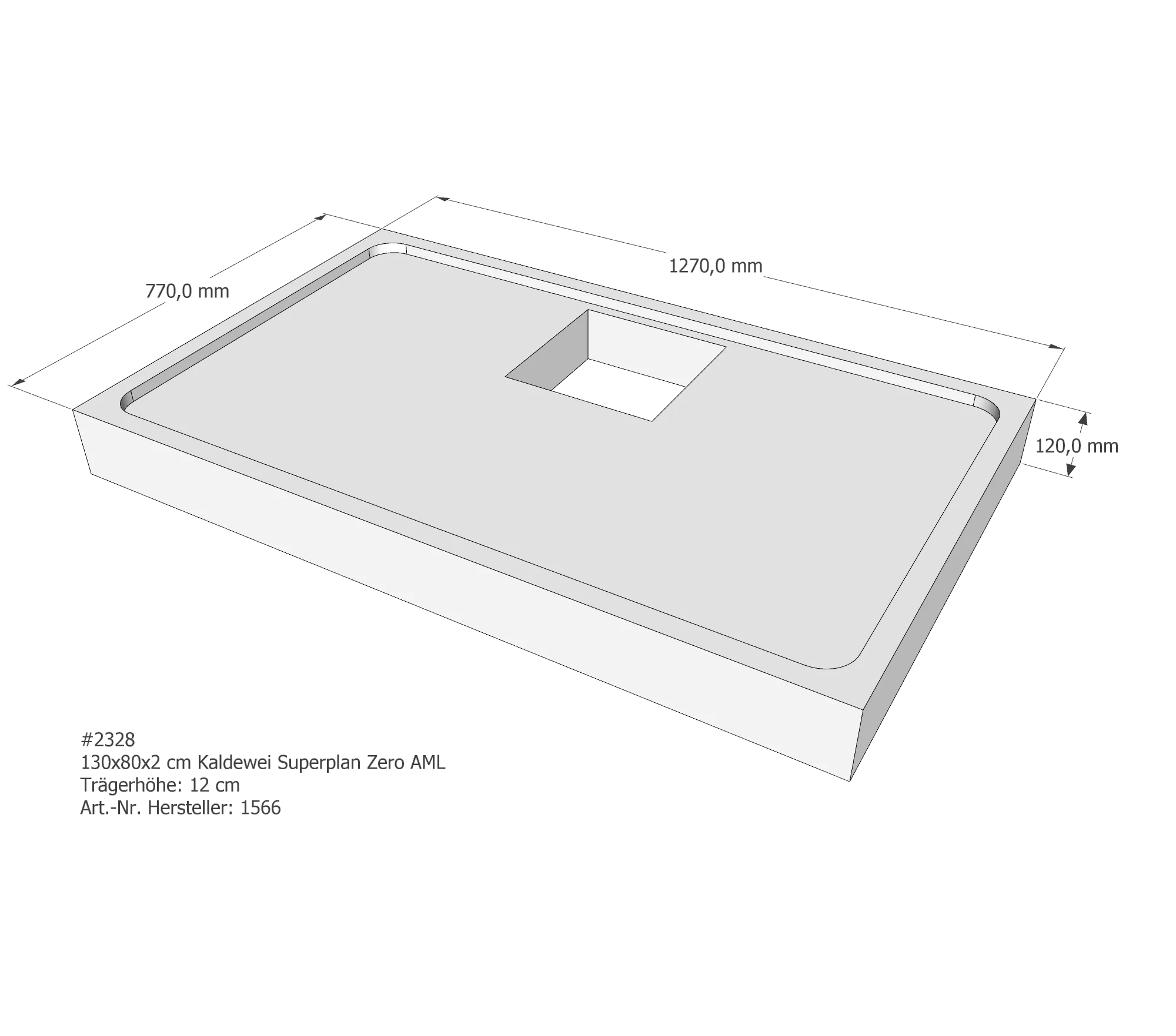 Duschwannenträger für Kaldewei Superplan Zero 130 × 80 × 2 cm Breite: 80 cm / Länge: 130 cm Duschwannenträger für Kaldewei Superplan Zero 130 × 80 × 2 cm Breite: 80 cm / Länge: 130 cm