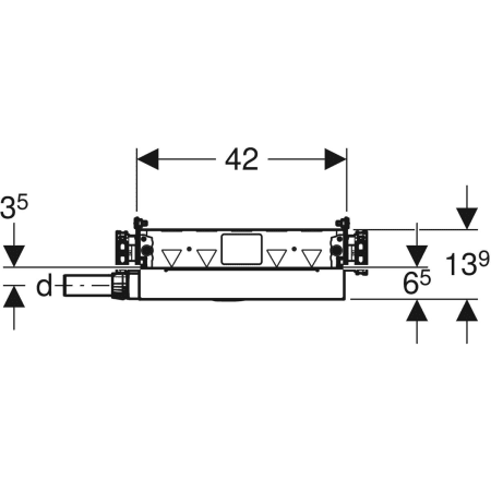 Geberit Vorwand-/Einbauelement für Bad-/Duscharmatur „GIS“ 187 × 605 × 163 mm Geberit Vorwand-/Einbauelement für Bad-/Duscharmatur „GIS“ 187 × 605 × 163 mm