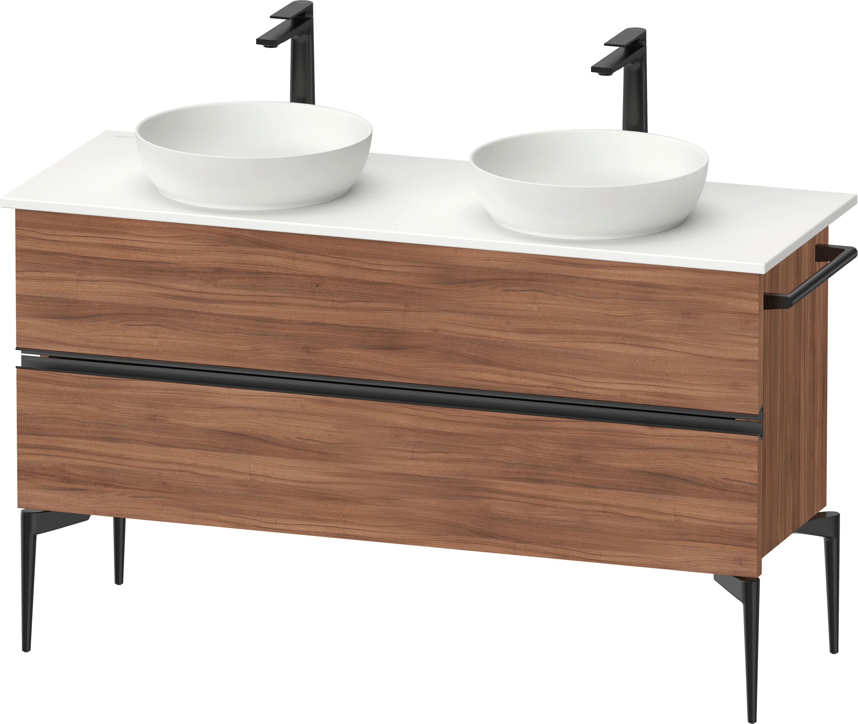 Duravit Waschtischunterschrank „Sivida“ 131,5 × 54,8 × 47,5 cm Nussbaum Natur
