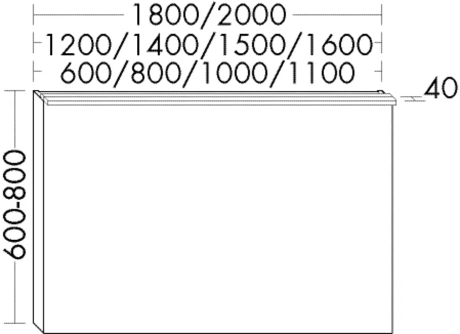 burgbad Spiegel „rc40Solitaire“ 2000 × 800 mm burgbad Spiegel „rc40Solitaire“ 2000 × 800 mm