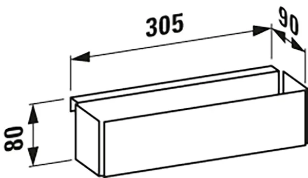 Laufen Hochschrank „INO“ 90 × 80 × 305 mm