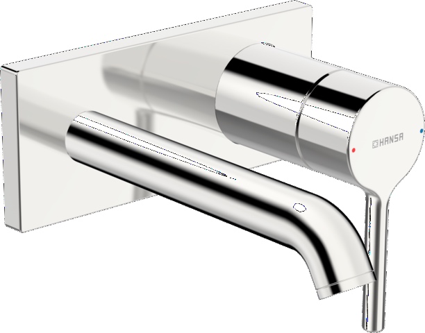 EHM Fertigset für Waschtisch-Batterie VANTIS Style 5480 Rosette eckig Ausladung 179 mm Chrom