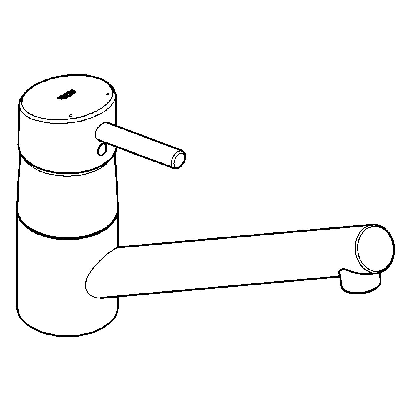 Einhand-Spültischbatterie Concetto 32659_1, Einlochmontage, flacher Auslauf, chrom