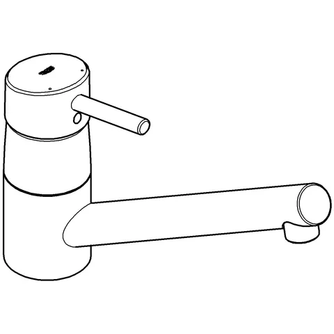 Grohe Concetto Einhand-Spültischbatterie, ½ flacher Auslauf, Einlochmontage, chrom Grohe Concetto Einhand-Spültischbatterie, ½ flacher Auslauf, Einlochmontage, chrom