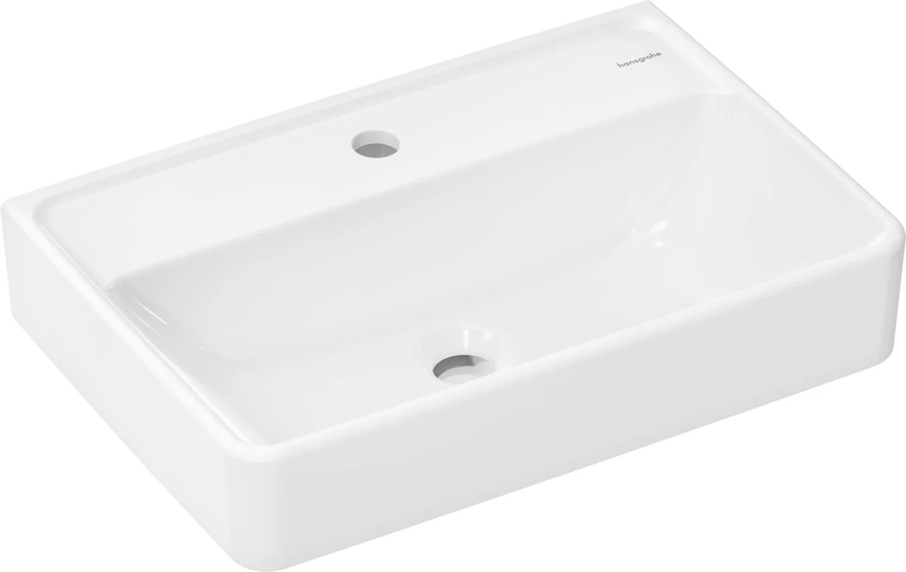 Hansgrohe Xanuia Q Waschtisch Compact, weiß, 550x370 mm, wandhängend, ohne Überlauf