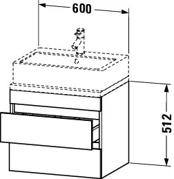 Duravit Waschtischunterschrank wandhängend „DuraStyle“ 60 × 51,2 × 47,8 cm
