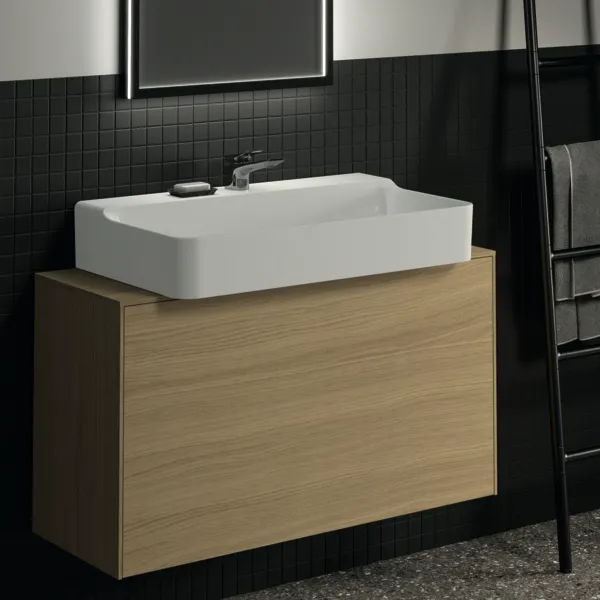 Ideal Standard Waschtischunterschrank „Conca“ 100,2 × 55 × 37,3 cm Eiche hell Furnier Ideal Standard Waschtischunterschrank „Conca“ 100,2 × 55 × 37,3 cm Eiche hell Furnier