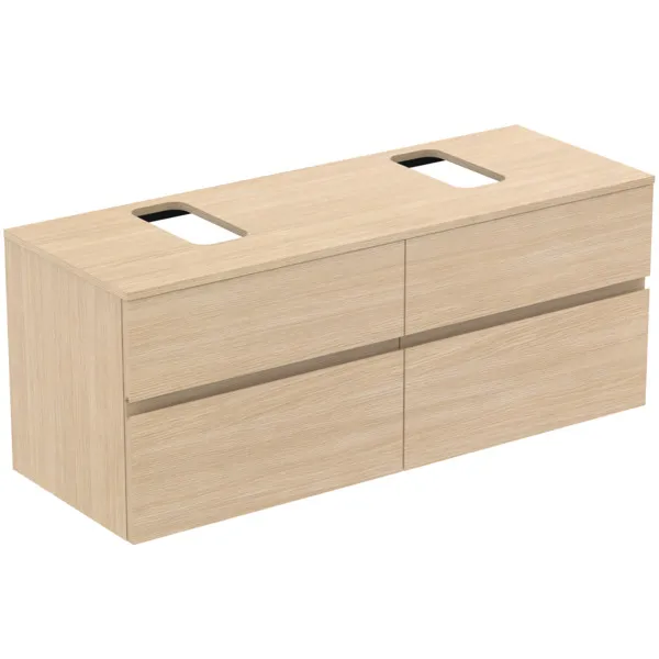Ideal Standard Waschtischunterschrank Finesse E3507US, 1402x505x558mm, Eiche weiß