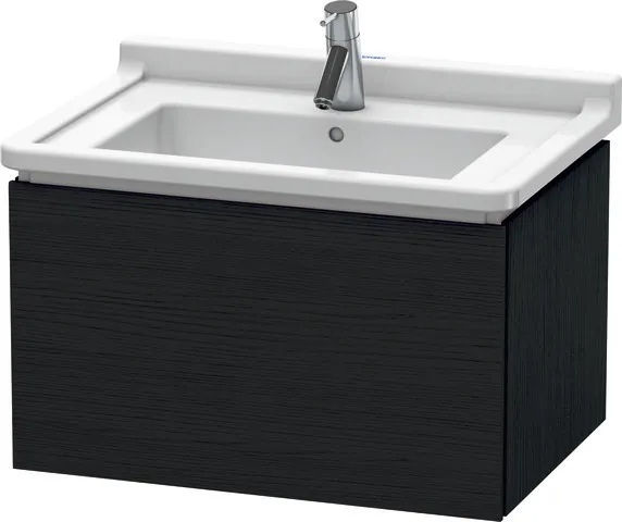Duravit Waschtischunterschrank wandhängend „L-Cube“ 67 × 40,8 × 46,9 cm Eiche Schwarz Duravit Waschtischunterschrank wandhängend „L-Cube“ 67 × 40,8 × 46,9 cm Eiche Schwarz