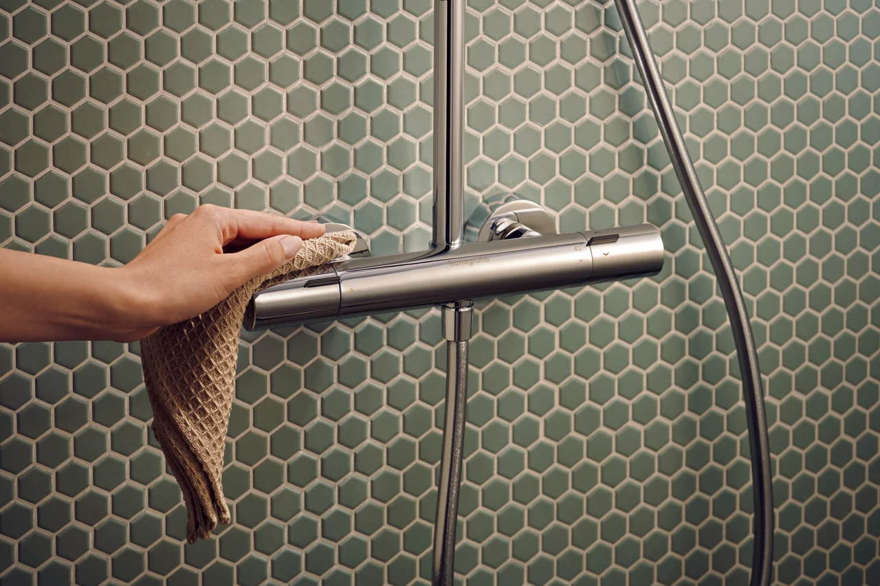 Activera Q Showerpipe 290/180 1jet EcoSmart mit Ecostat Fine, Oberfläche: Chrom