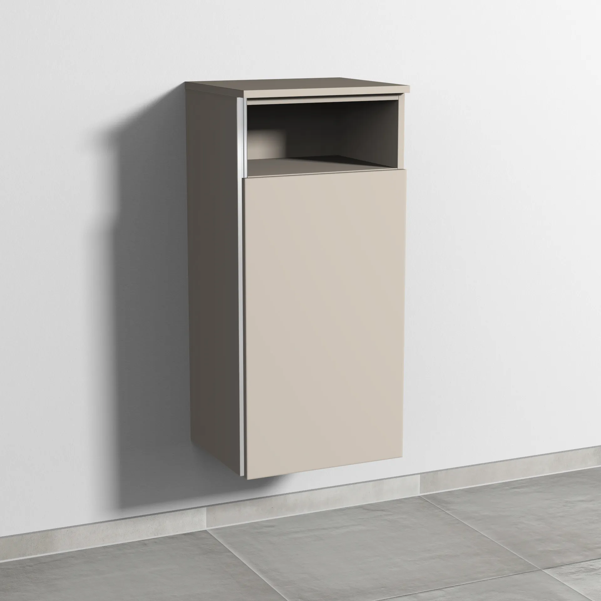 Sanipa Mittelschrank „3way“ 400 × 850 × 345 mm Anschlag rechts, in Kaschmir (matt), Anschlag rechts