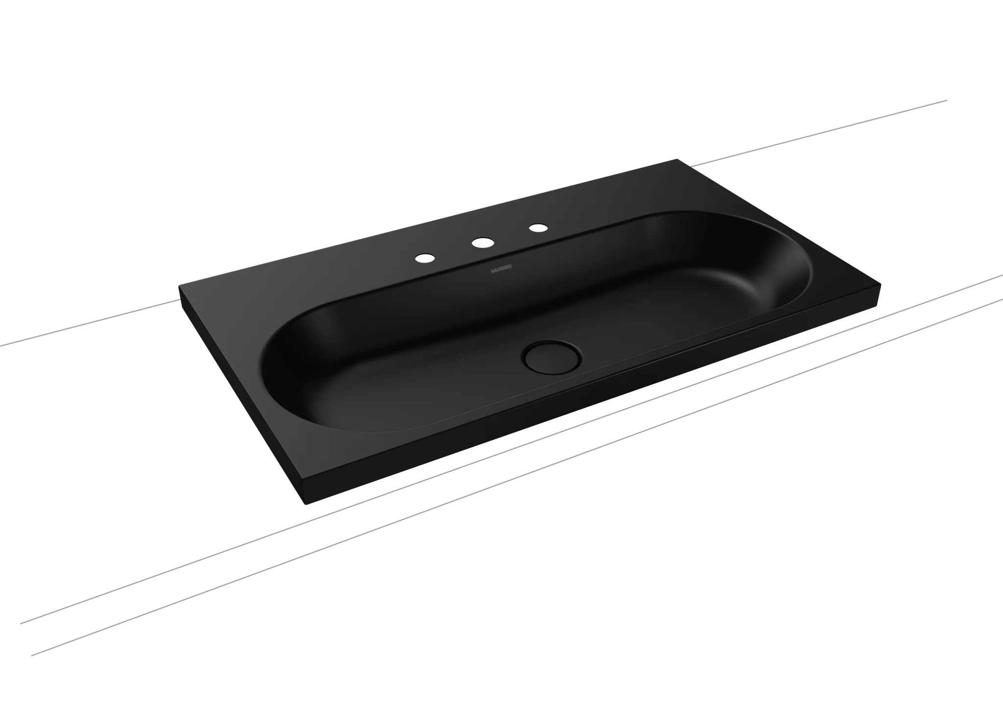 Kaldewei CENTRO Aufsatzwaschtisch, schwarz matt 100, Perl-Effekt, 900x500 mm, Randhöhe 40 mm