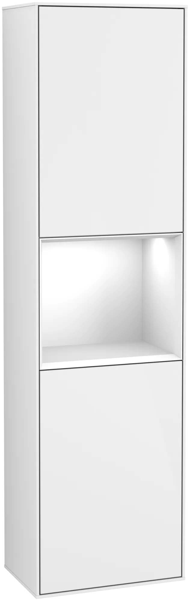 Villeroy & Boch Hochschrank „Finion“ 41,8 × 151,6 cm 2 Türen, Anschlag: links, inkl. Beleuchtung Anschlag links Anschlag: links / Beleuchtung: mit Wand- und Regalelement-Beleuchtung / Front- & Korpusfarbe: Glossy White Lacquer / Regalfarbe: Glossy White Lacquer Villeroy & Boch Hochschrank „Finion“ 41,8 × 151,6 cm 2 Türen, Anschlag: links, inkl. Beleuchtung Anschlag links Anschlag: links / Beleuchtung: mit Wand- und Regalelement-Beleuchtung / Front- & Korpusfarbe: Glossy White Lacquer / Regalfarbe: Glossy White Lacquer