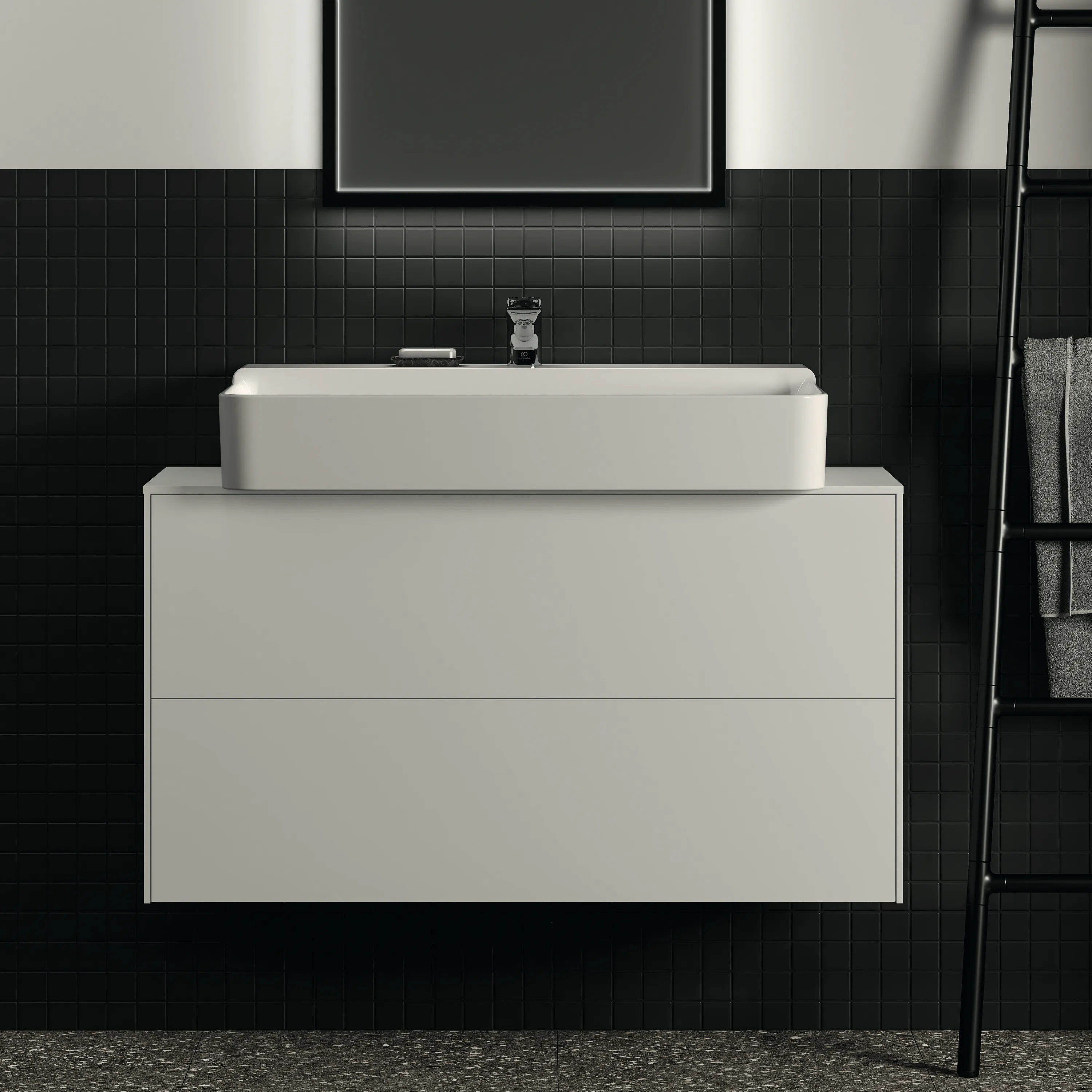 Ideal Standard Waschtischunterschrank „Conca“ 100,2 × 55 × 37,3 cm Weiß matt lackiert