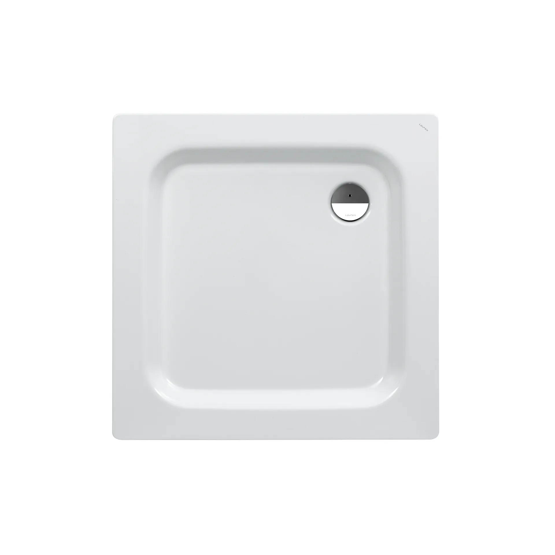 Laufen rechteck Duschwanne „Platina“ 1000 × 1000 mm ohne Oberflächenbeschichtung, in Weiß