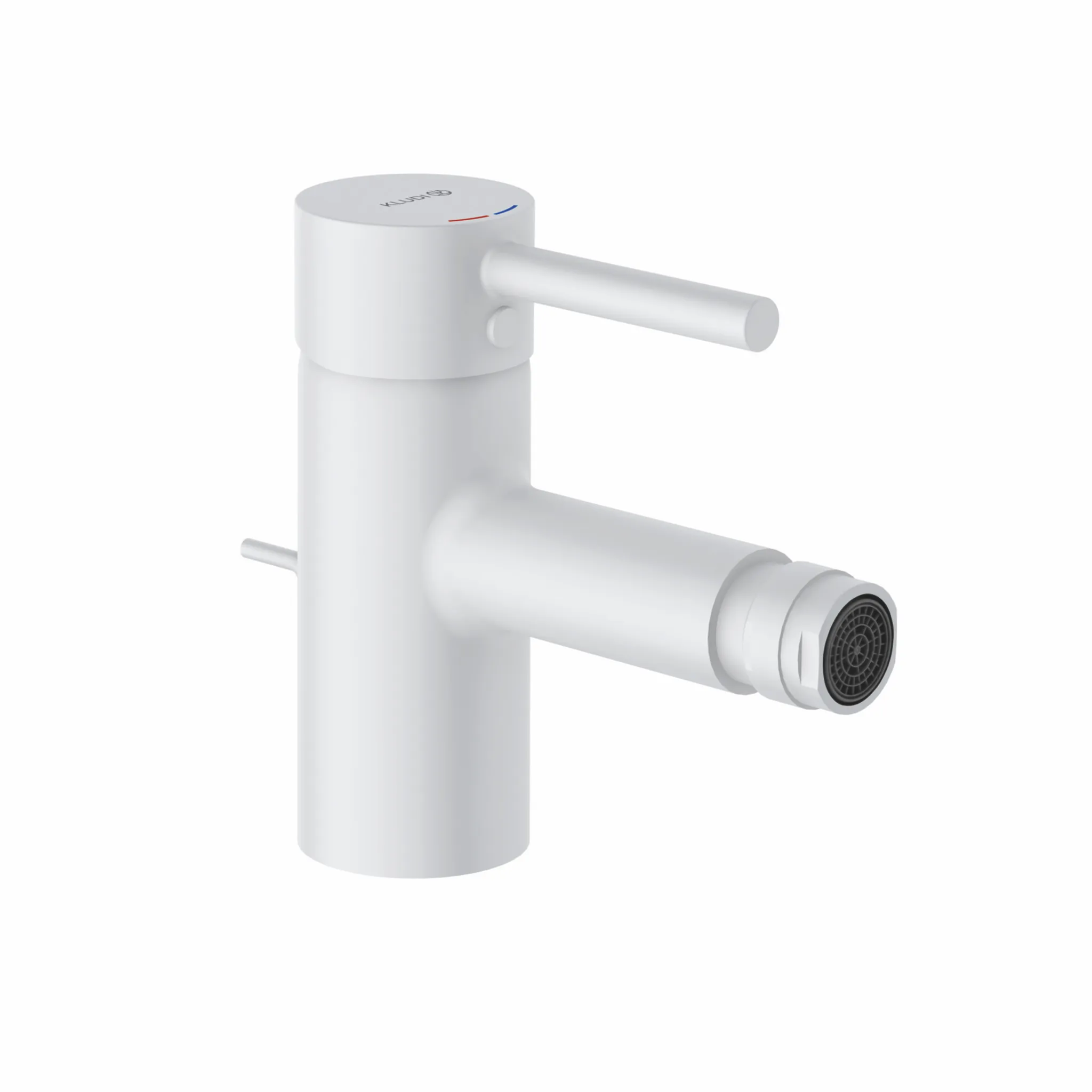 Kludi BOZZ Bidet-Einhandmischer mattweiß, DN 15, 1-Loch Montage, Kugelgelenk mit Strahlregler, DVGW-zulassen Kludi BOZZ Bidet-Einhandmischer mattweiß, DN 15, 1-Loch Montage, Kugelgelenk mit Strahlregler, DVGW-zulassen