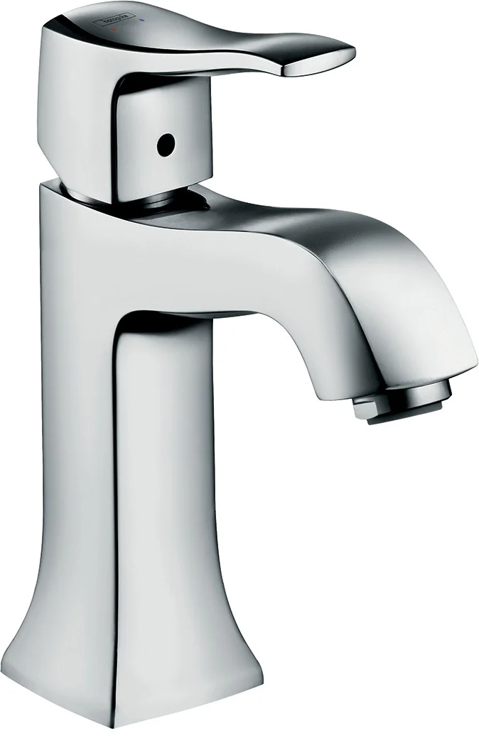 Hansgrohe Metris Classic Einhebel-Waschtischmischer, Chrom, Ausladung 113 mm, ComfortZone 100, Keramikmischsystem, max. Durchflussmenge 5 l/min bei 3 bar