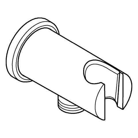 Wandabgangsbogen Rainshower 26658, mit Halter, runde Rosette, Außengewinde 1/2'', Ganzmetallgehäuse, Eigensicher gegen Rückfließen