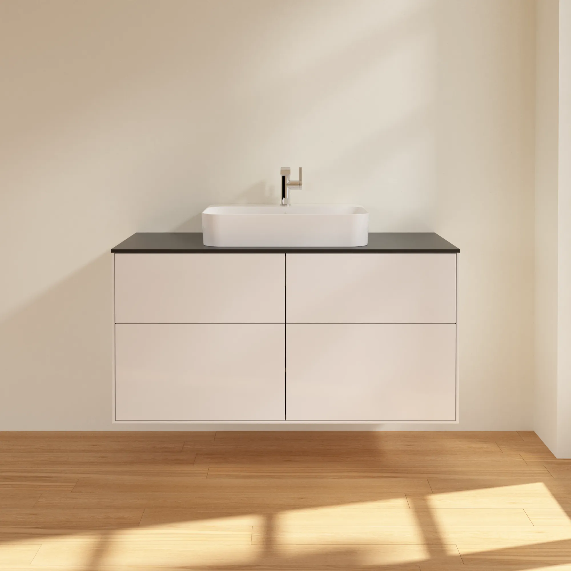 Villeroy & Boch Waschtischunterschrank „Finion“ für Schrankwaschtisch 120 × 60,3 × 50,1 cm 4 Schubladen, für Waschtischposition mittig