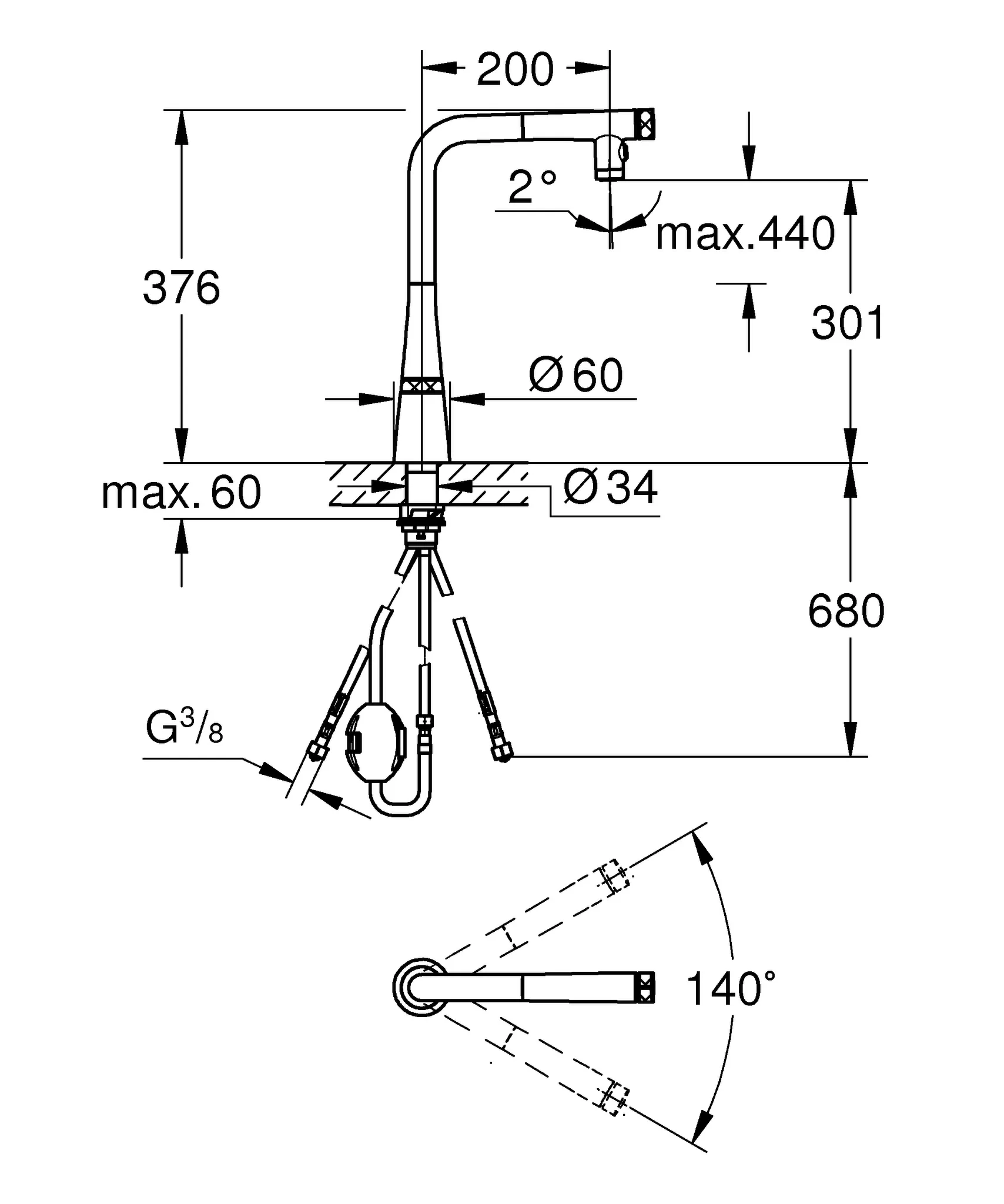 Spültischbatterie Zedra SmartControl 31886, ausziehbare Dual Spülbrause, chrom Spültischbatterie Zedra SmartControl 31886, ausziehbare Dual Spülbrause, chrom