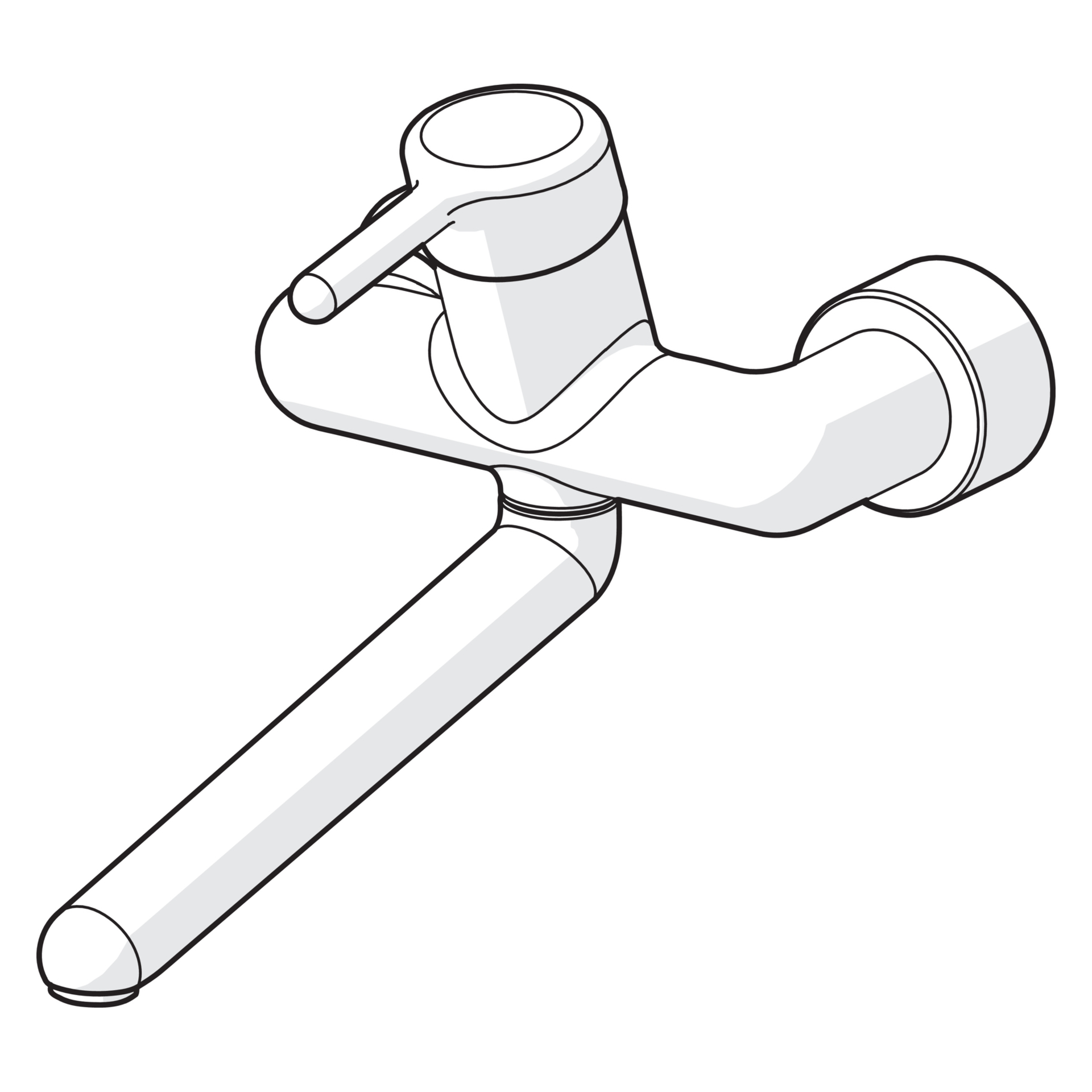 HA Einhebelmischer Waschtisch- und Küchenarmatur HANSAMEDIPRO 0257 Ausladung 311mm DN15 Chrom