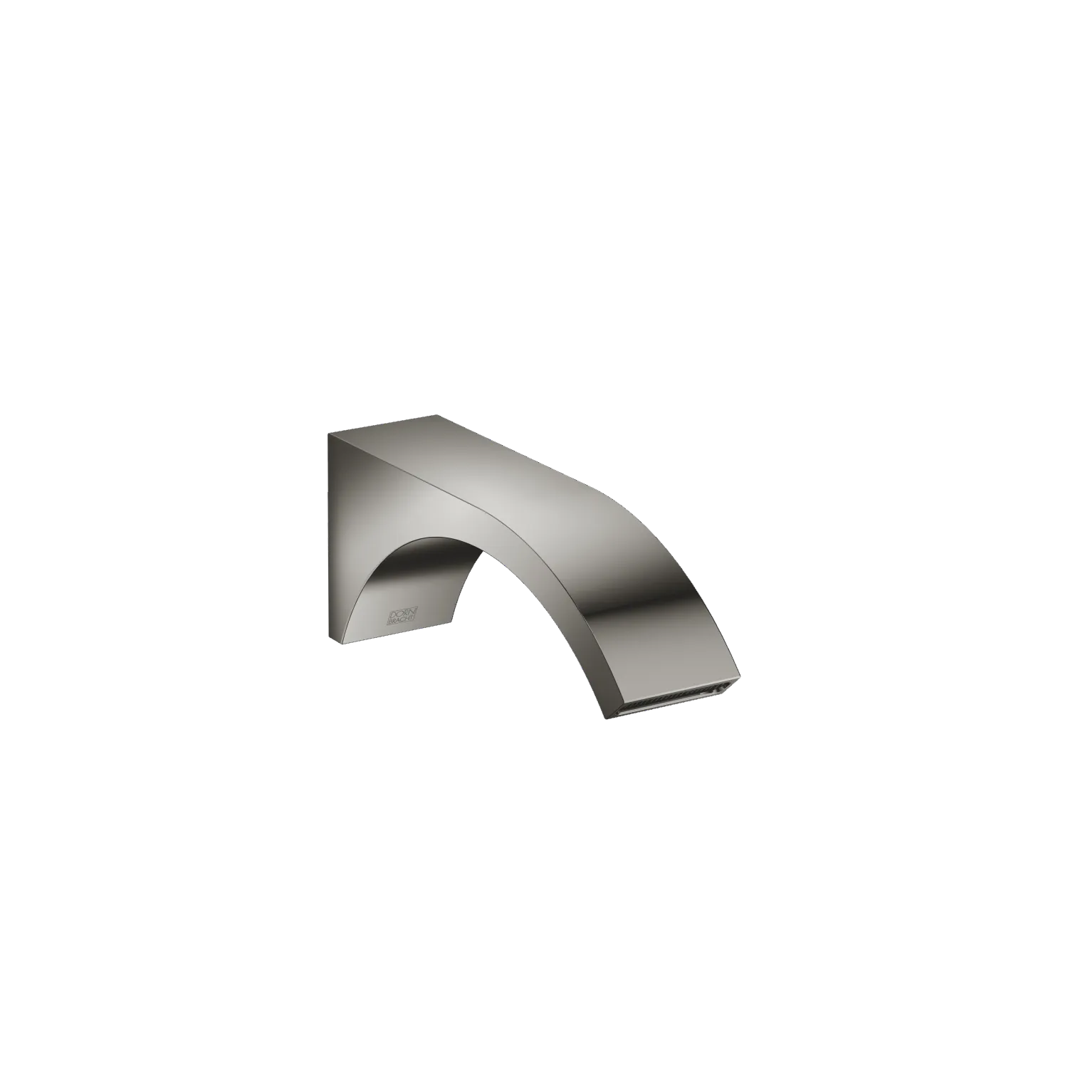 Dornbracht CYO Wannenauslauf Wandmontage Dark Chrome, Ausladung 190 mm, rechteckiger luftangereicherter Strahl, Bohrungsdurchmesser 37 mm, Anschluss 1