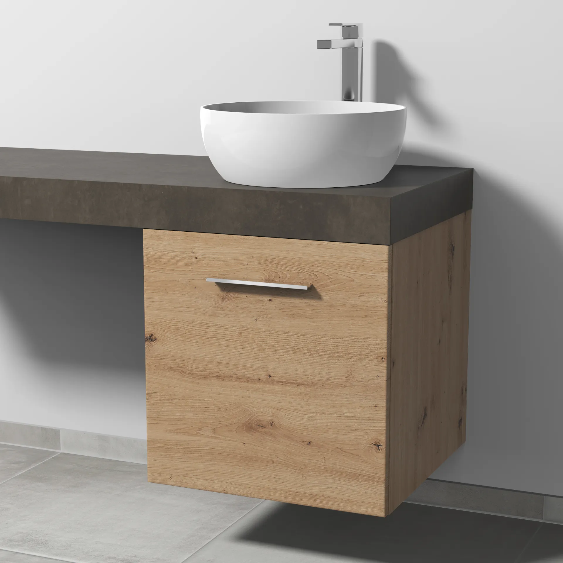 Sanipa Waschtischunterschrank „2morrow“ 500 × 510 × 520 mm in Eiche Natural-Touch