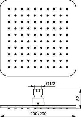 Duschkopf „IdealrainCube“ in Chrom