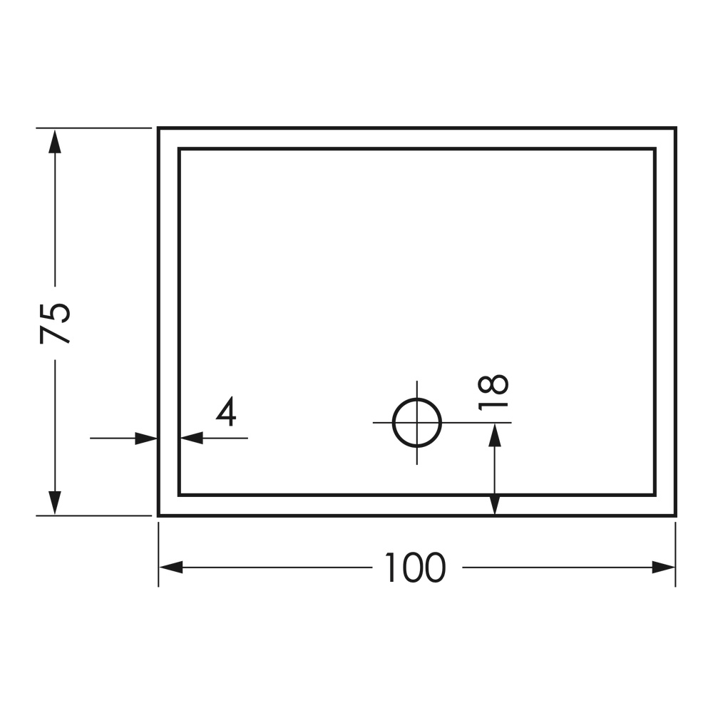 repaBAD rechteck Duschwanne „Wien“ 1000 × 750 mm ohne Oberflächenbeschichtung, in Weiß repaBAD rechteck Duschwanne „Wien“ 1000 × 750 mm ohne Oberflächenbeschichtung, in Weiß