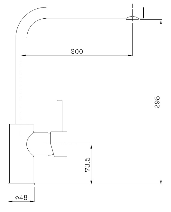 Spültisch-Einhandbatterie AqvaKitchen - schwenkbarer Auslauf - Kartusche mit keramischen Dichtscheiben - Heisswassersperre - Wassermengendurchflussregulierung - flexible Druckschläuche 3/8", DVGW W270 - chrom