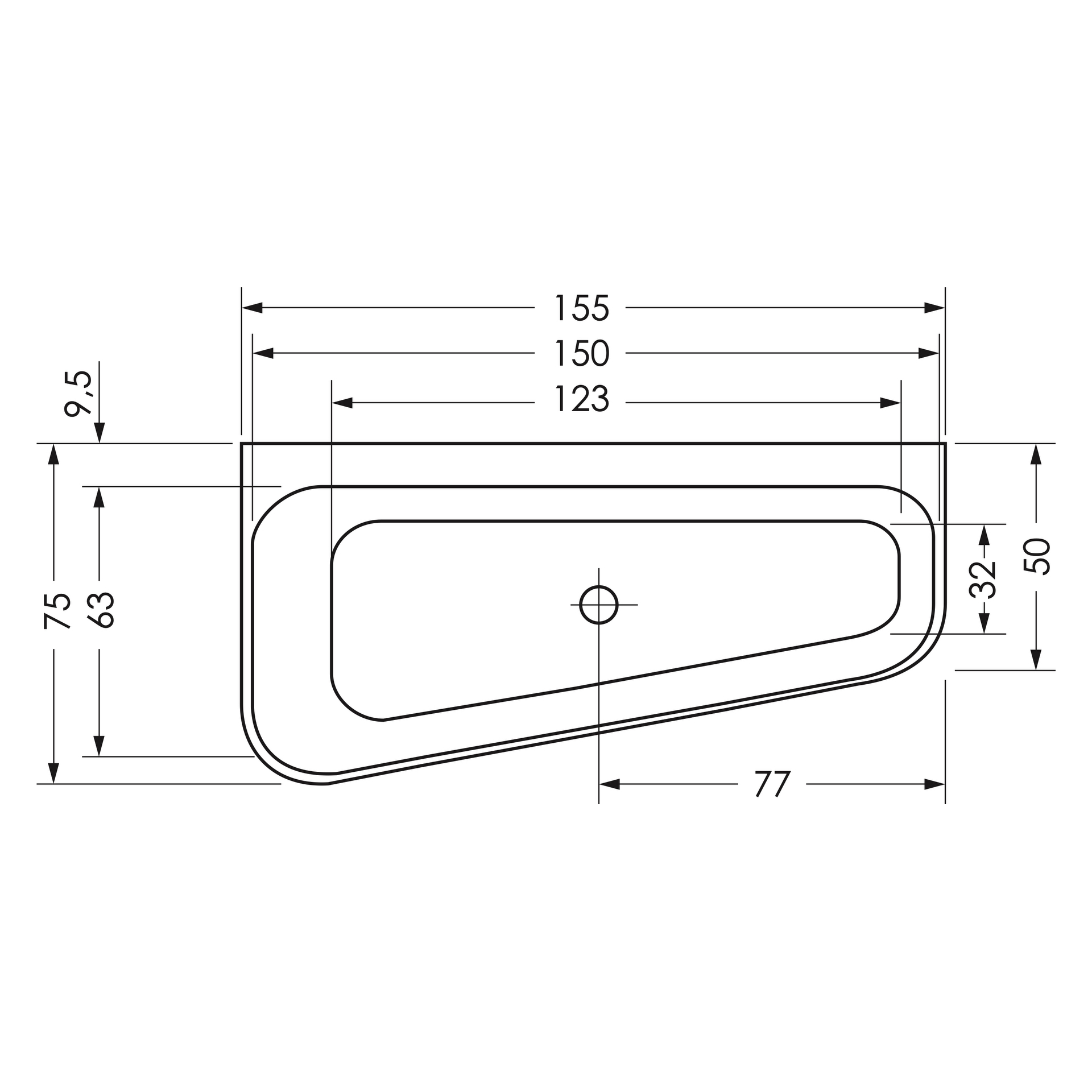 repaBAD Badewanne „Seed F“ freistehend trapez 1550 mm, Mittelablauf, rechts in Weiß repaBAD Badewanne „Seed F“ freistehend trapez 1550 mm, Mittelablauf, rechts in Weiß
