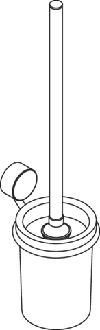 HEWI Toilettenbürstengarnitur „System 815“ 10,2 × 43,7 cm HEWI Toilettenbürstengarnitur „System 815“ 10,2 × 43,7 cm