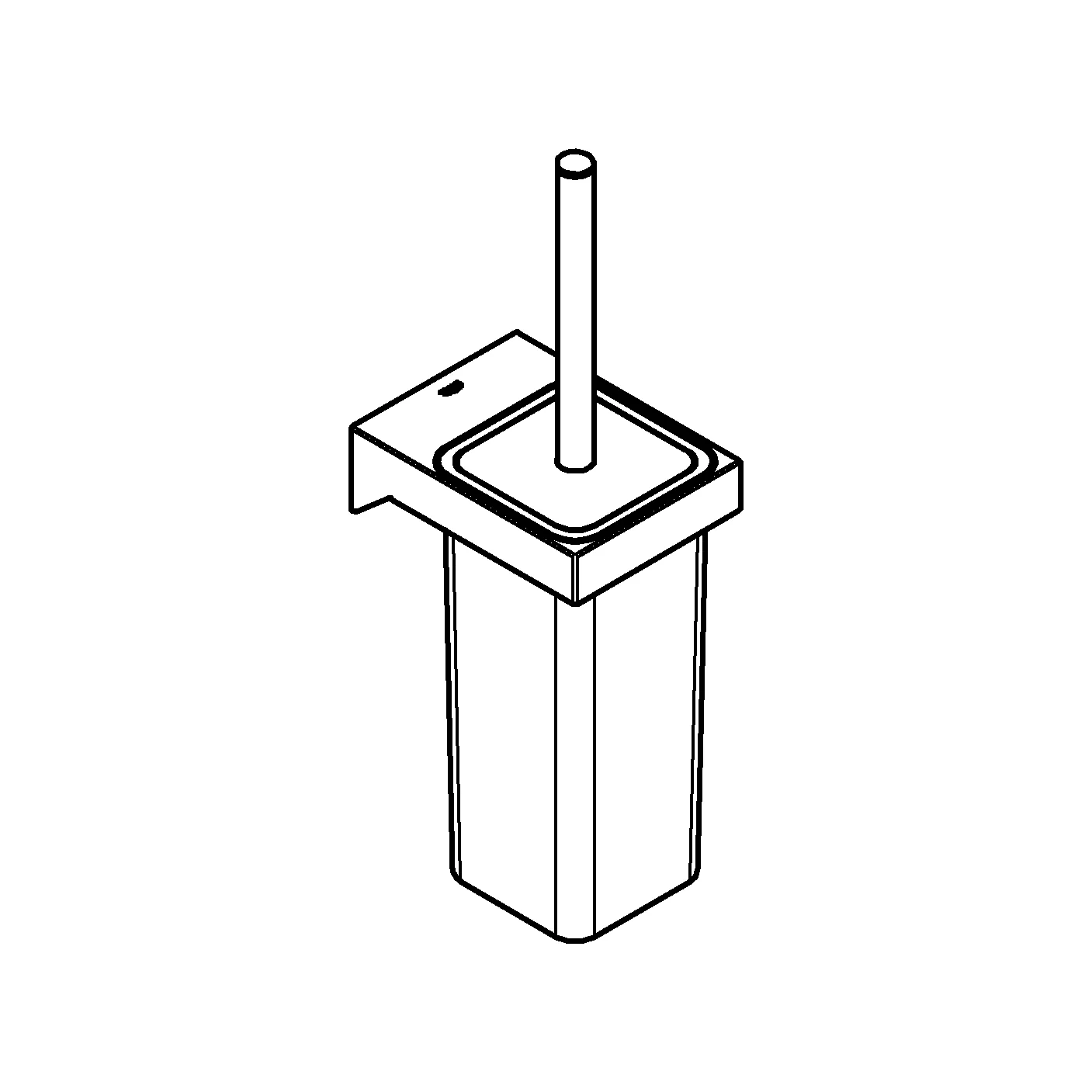 Grohe Toilettenbürstengarnitur „Selection Cube“ in matte black, Befestigung verdeckt Grohe Toilettenbürstengarnitur „Selection Cube“ in matte black, Befestigung verdeckt