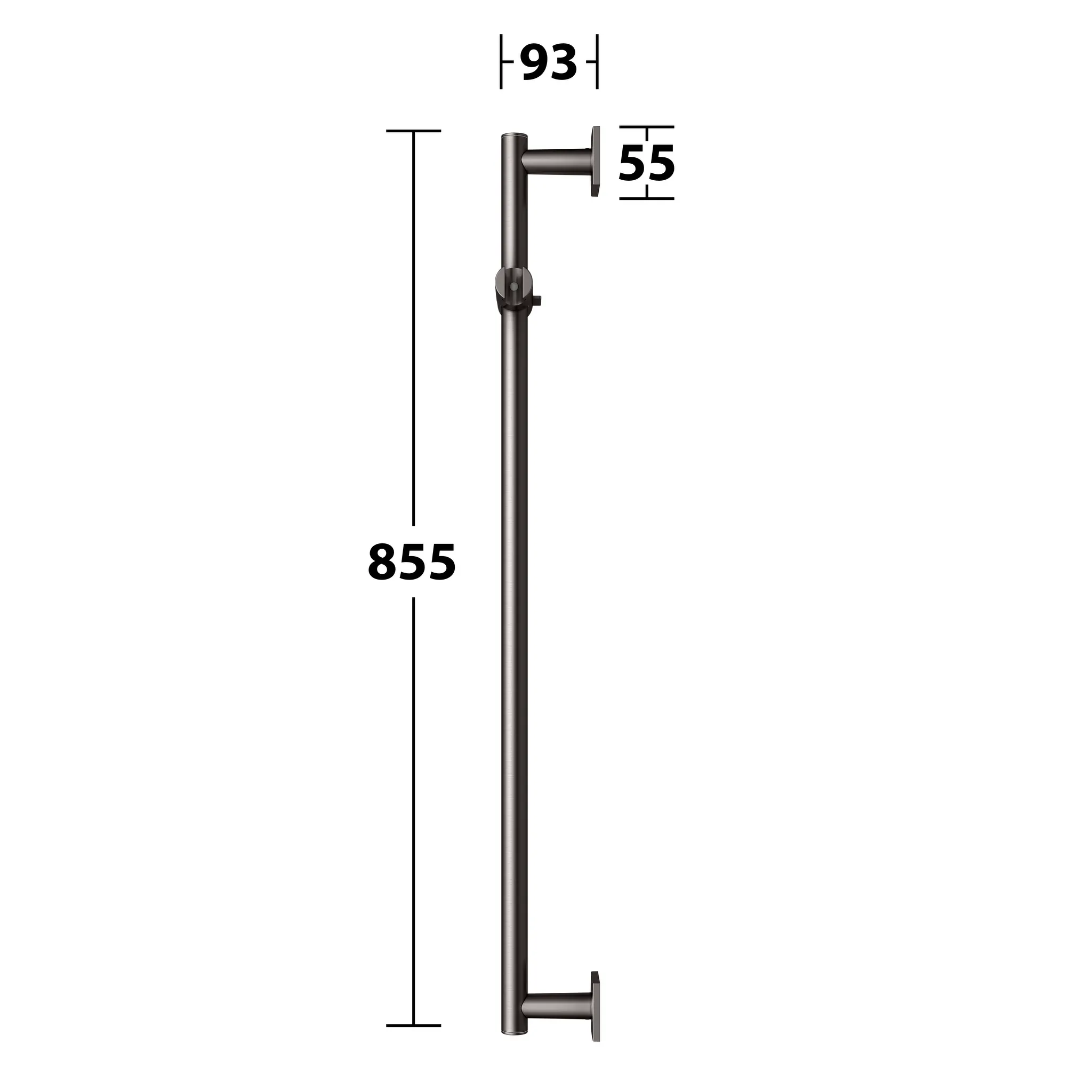 IXMO Brausestange 855 mm Titanschwarz gebürstet