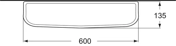 Ideal Standard Ablage „Eurovit“ in Befestigung verdeckt 6,5 × 14 cm