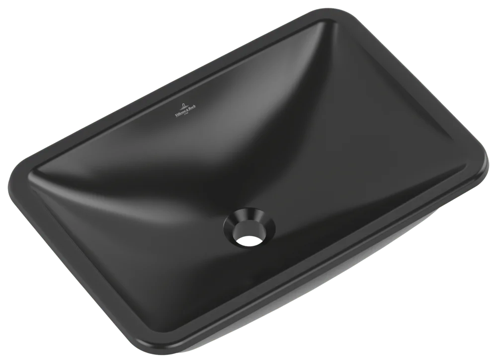 Villeroy & Boch Loop & Friends Unterbauwaschbecken 4A5701, 540 x 340 mm, Rechteck, ohne Überlauf, Pure Black CeramicPlus Villeroy & Boch Loop & Friends Unterbauwaschbecken 4A5701, 540 x 340 mm, Rechteck, ohne Überlauf, Pure Black CeramicPlus
